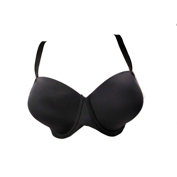 Maidenform 40D Black Bra Stay Up Power Band 5 Way Convertable Support Stretch‎ - Picture 1 of 12